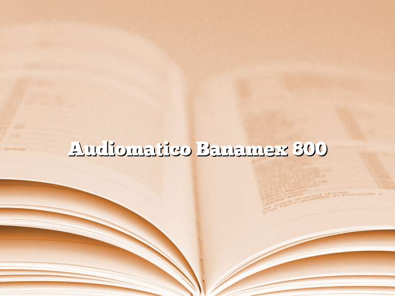 Audiomatico Banamex 800